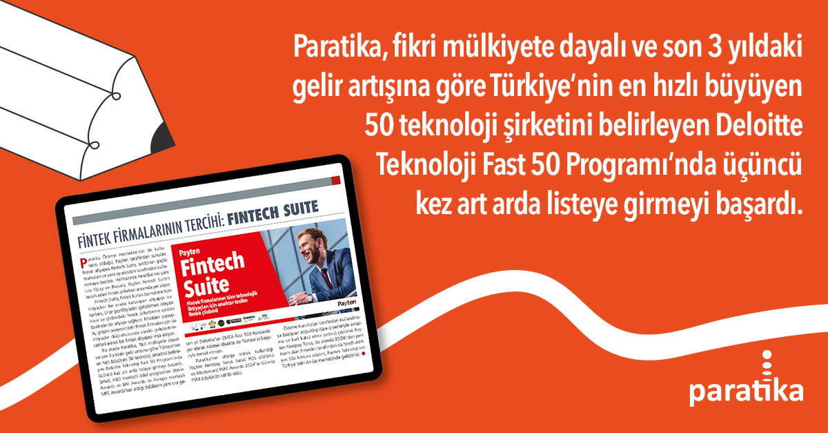 TÖDEB | Paratika 3. Kez Art Arda Deloitte Fast 50 Turkiye Listesinde